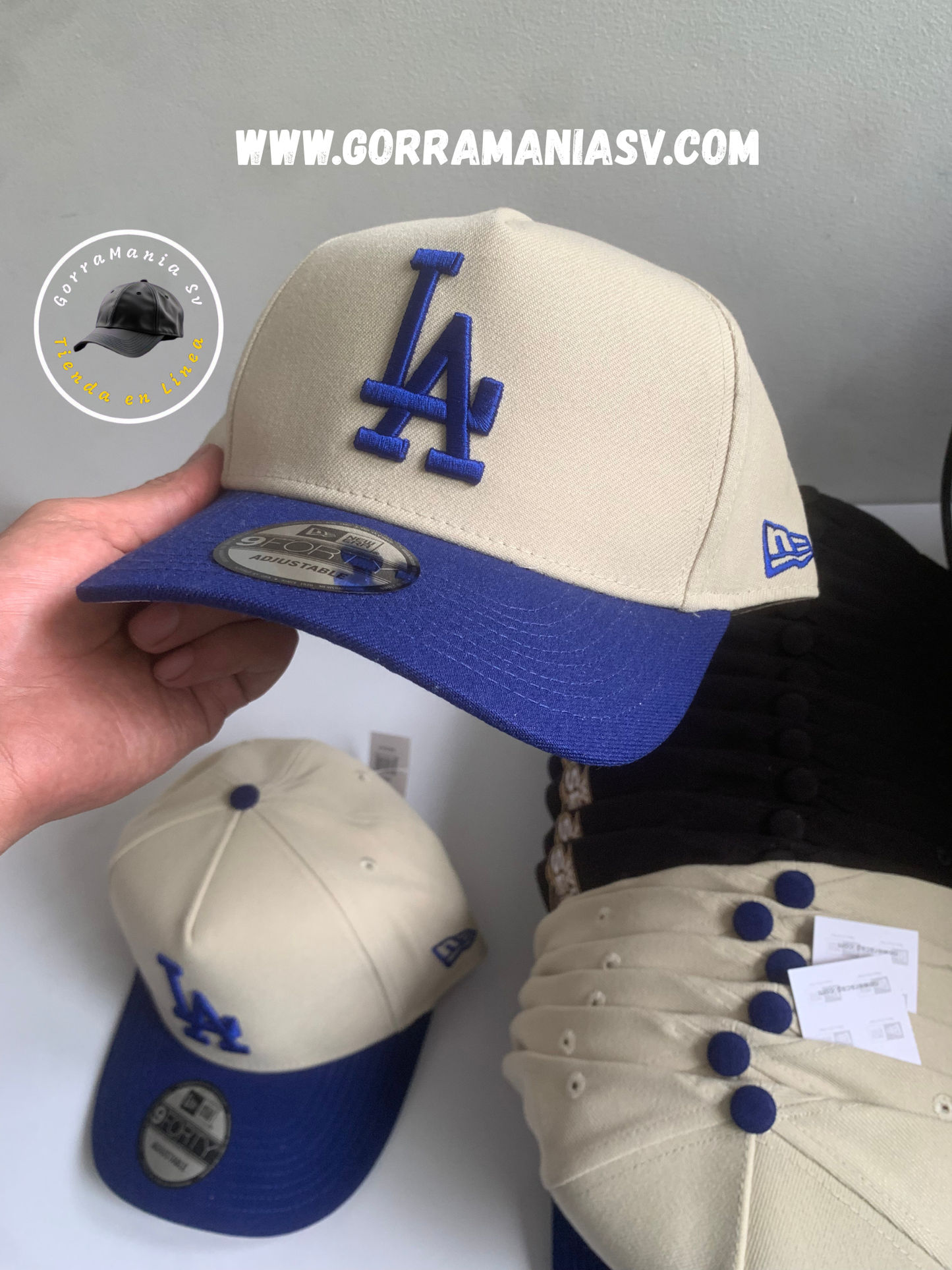 Gorra New Era 9FORTY Los Angeles Dodgers - Crema y Azul Royal