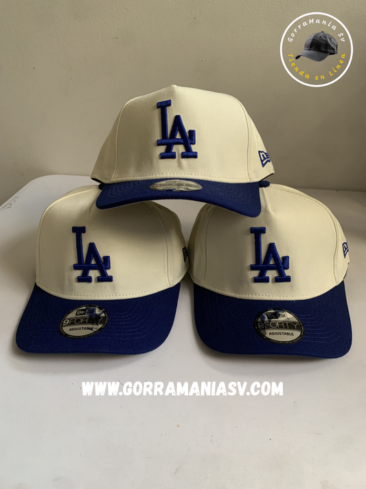 Gorra Premium LA Two-Tone - Edición Classic Off-White & Royal Blue