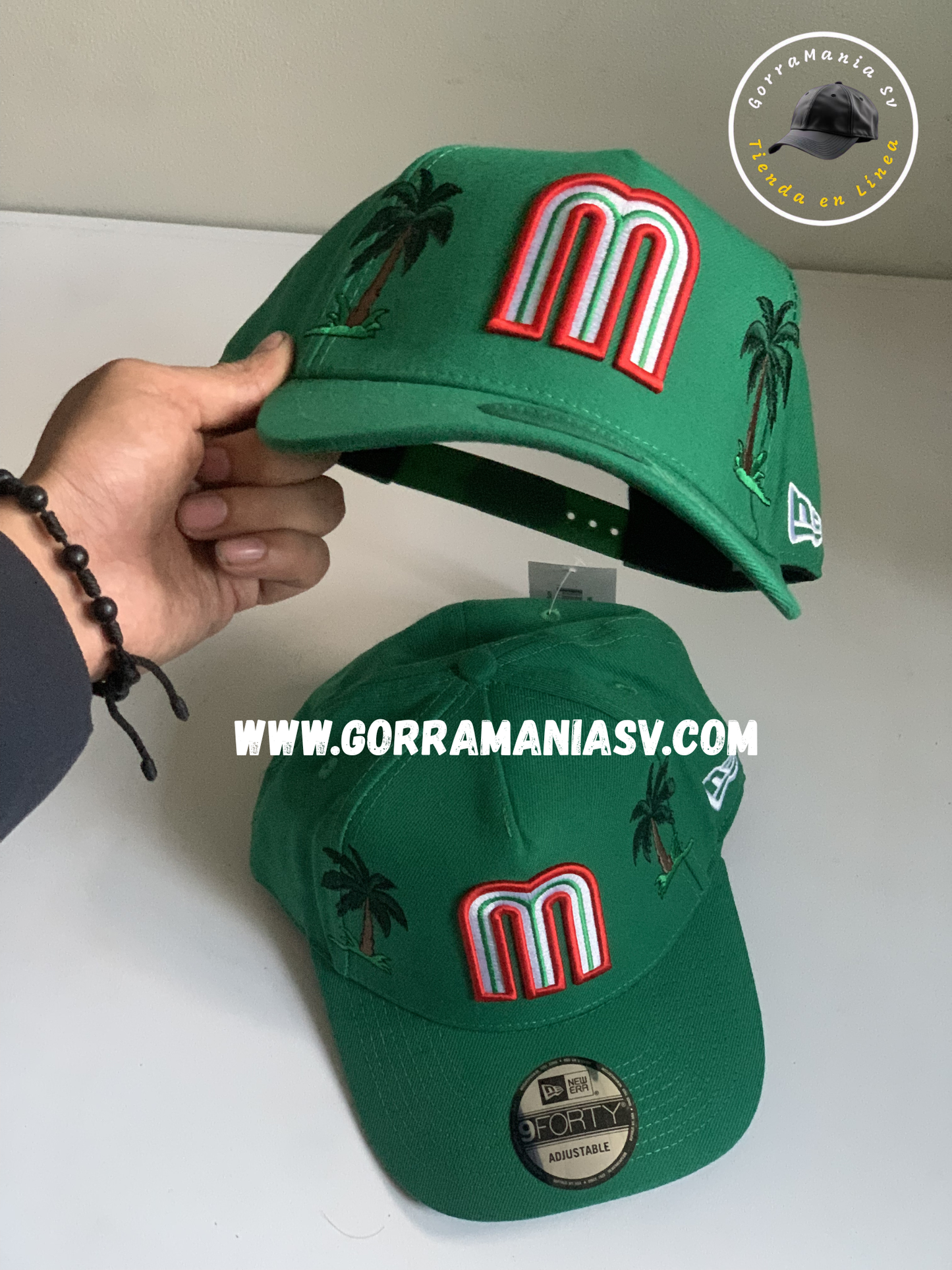 Gorra Premium México Edition - Tropical Green & Palm Tree