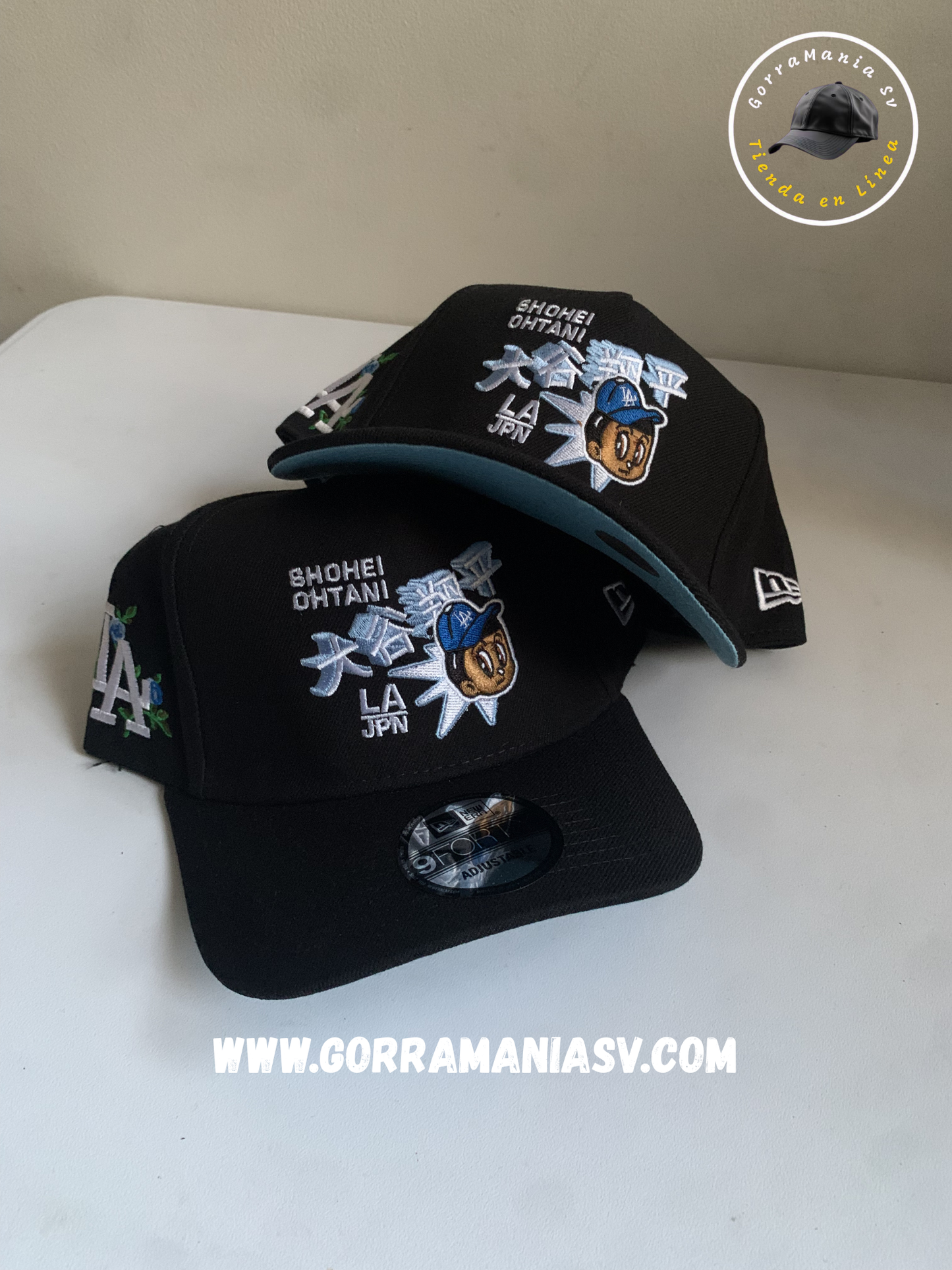 Gorra Premium Dodgers "Ohtani Anime Edition" - Black & Sky Blue