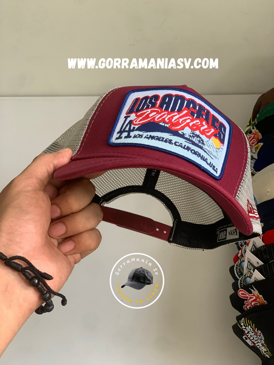 Gorra New Era 9FORTY Trucker LA Dodgers - Maroon Vintage Patch Edition