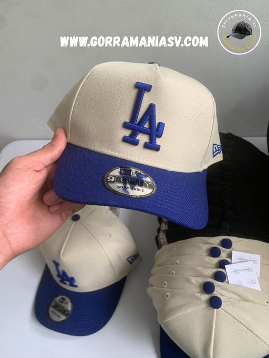 Gorra New Era 9FORTY Los Angeles Dodgers - Crema y Azul Royal