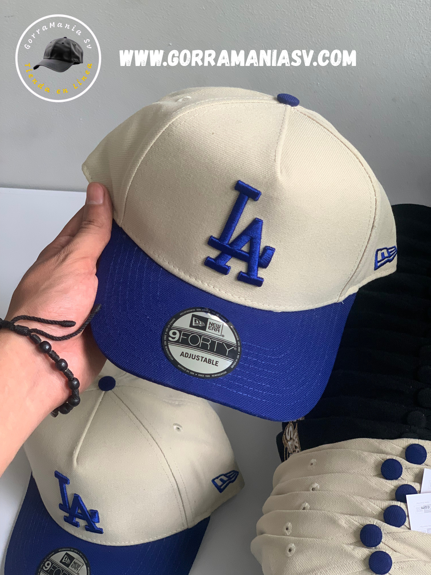 Gorra New Era 9FORTY Los Angeles Dodgers - Crema y Azul Royal