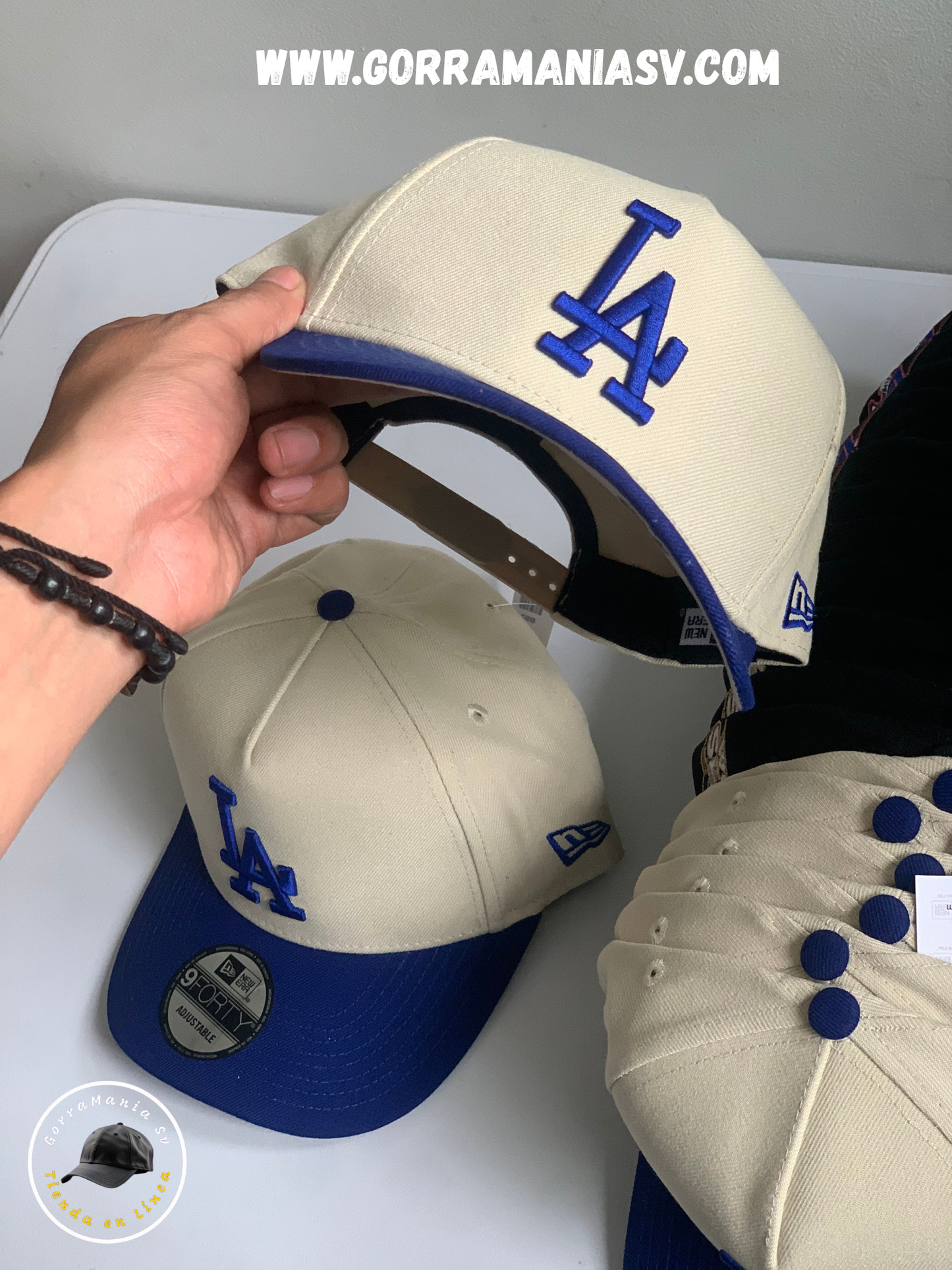 Gorra New Era 9FORTY Los Angeles Dodgers - Crema y Azul Royal