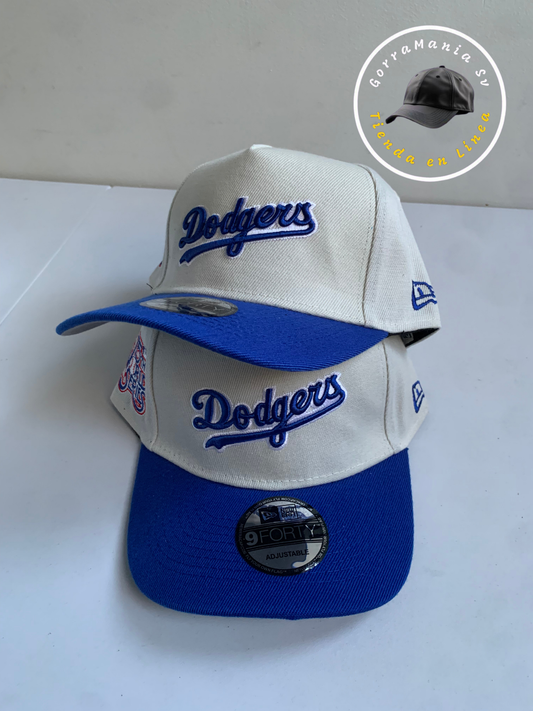 Gorra Los Angeles Dodgers Blanca con Visera Azul