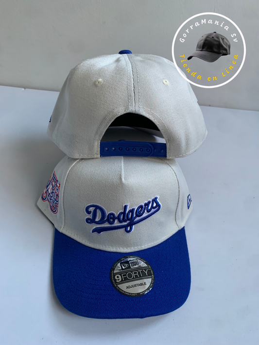 Gorra Los Angeles Dodgers Blanca con Visera Azul