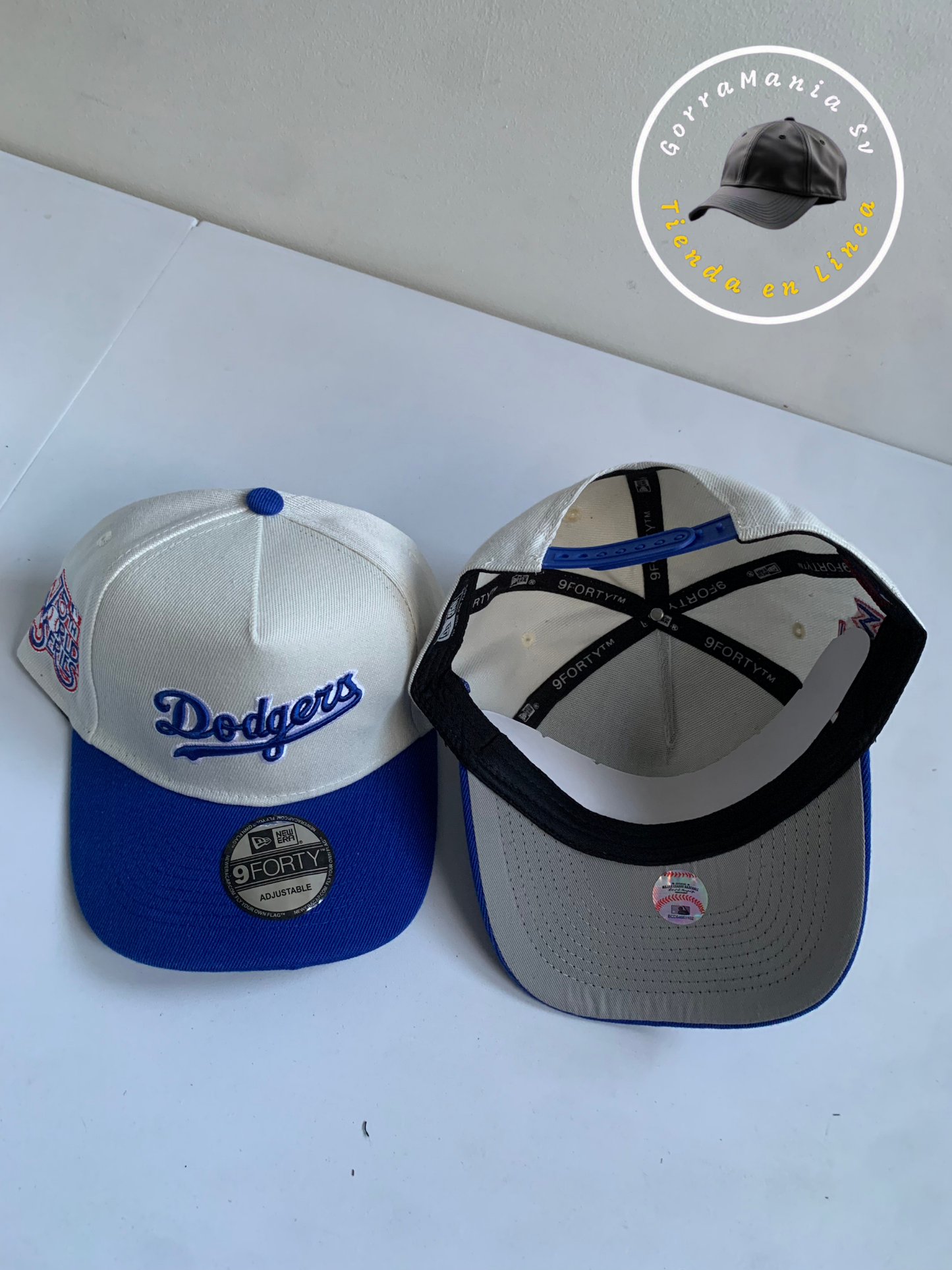 Gorra Los Angeles Dodgers Blanca con Visera Azul